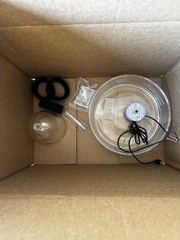 Brook Physical Laboratory Glass Vessel Set w/ Glass Lid, Rings, Tubing & Cord