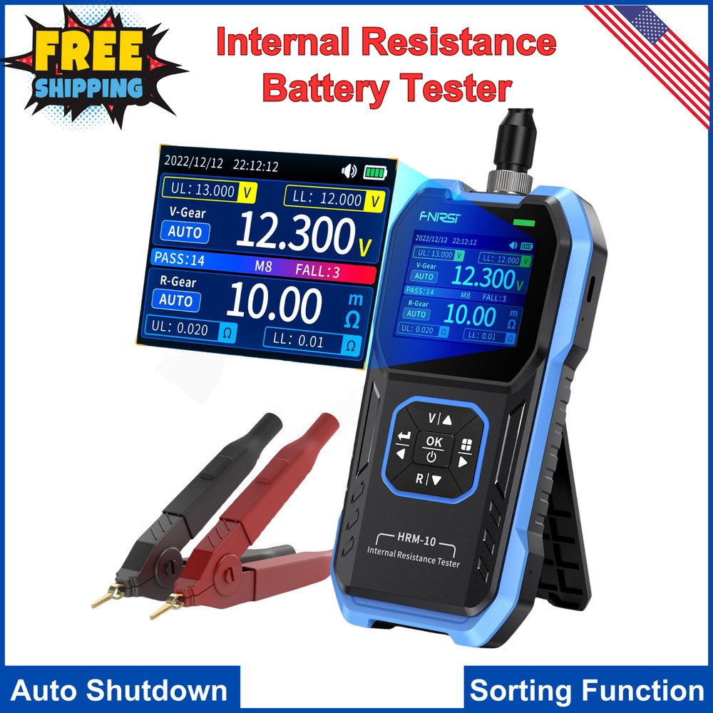 FNIRSI HRM-10 Battery Voltage Tester Digital Battery Internal Resistance Meter