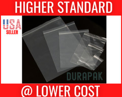 1000-2000~ 2×3″ – 6×8″ 4 Mil Clear Zip Reclosable Lock Seal Top Poly Zipper Bag