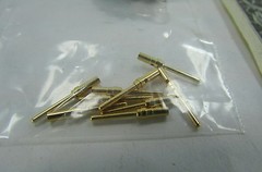 2 Positronic Mil Spec DSub Connectors DE-9, DB-9 Male, Gold Crimp Pins RD9M1000Z