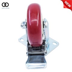 4Pcs 4 Inches Caster Wheels Locking Casters with Brake Swivel Plate Castors