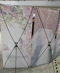 X HUB For CALCA Fiberglass X Banner Stand 31.5 In X 79 In. Display Stand Medium