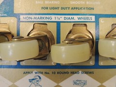 VTG MCM New NOS United States Floormates Casters Made USA Plate Type 5177 Wheels