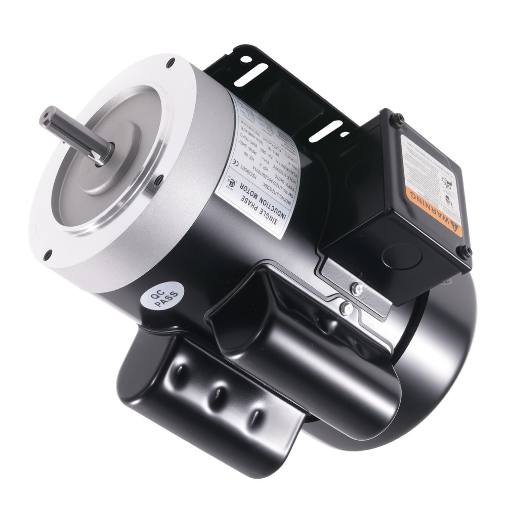 2HP Electric Motor 3450RPM AC 115V/230V 56C Frame 1Phase 5/8″ Keyed Shaft