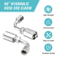 NEW 10 PCS 13943 4-4 PK STYLE HYDRAULIC HOSE FITTINGS 1/4″ FJIC 90 Degree