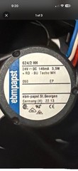 (90) Ebmpapst 624/2 NH 24V DC 146mA 3.5W + RD -BU Inverter Cooling Fan Ebm-papst