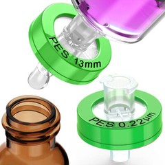 Syringe Filters 0.22um Sterile PES,33mm,Hydrophilic,Lab Filters,Sample Prep,10Pk