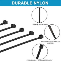 **FREE SHIPPING** – 500Pcs 14″ Heavy-Duty Zip Ties, 75LBS Strength, UV Resistant
