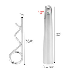 Conical Coupler Pins with R-Clip for Stage Lights Truss, 30 Sets Carbon Steel Hi