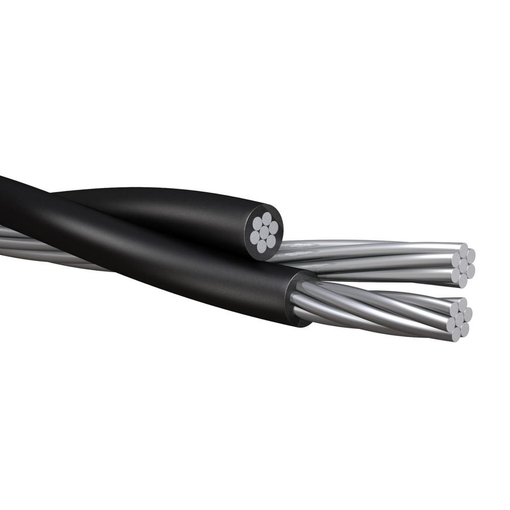 500′ Voluta 6-6-6 Triplex Aluminum Overhead Service Drop Cable Black 600V
