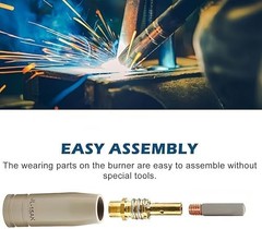 14pcs Mig Welding Nozzle Tips.030″ with Non-Stick Coating; Ceramic Welding Nozz