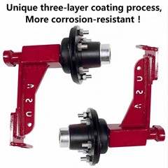 2-Pack 15000lbs Shipping Container Wheels，6×5.5 Lug，Heavy-Duty Container Axles