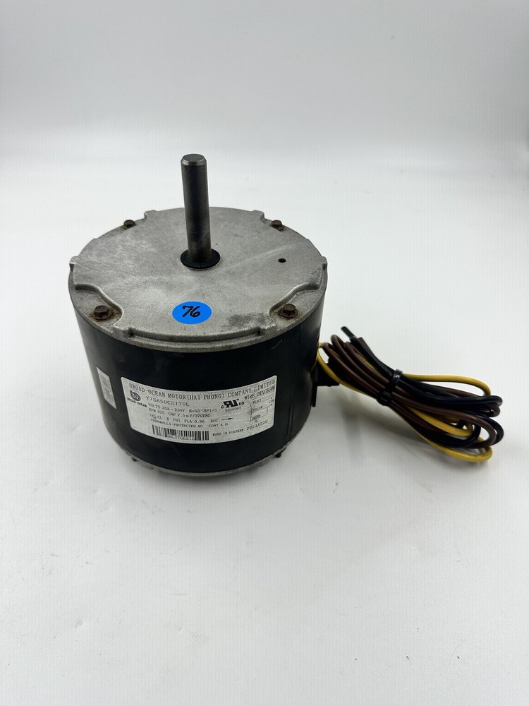 Zhongshan Broad-Ocean Y7S859C517SL 230V 1/5HP 825 RPM Blower Motor used (#76B)