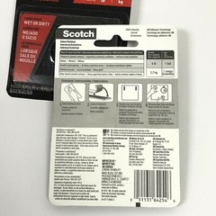 2 Packs Scotch Extreme Hook and Loop Fastener Strips 3 in. L x 1 in. W Black