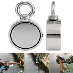 800LBS Neodymium Fishing Magnet Kit Up To Pull Force Super Strong Hunt & Rope
