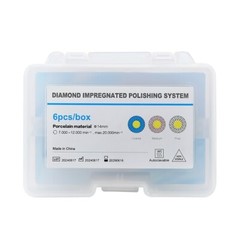 Dental Zirconia Ceramic Polishing Wheel Kit RA 2.35mm Rubber with Diamond Burs