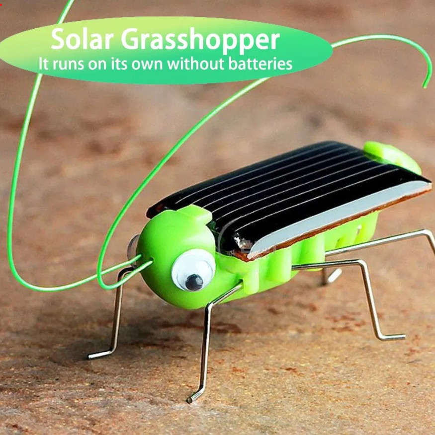 1pc Solar Grasshopper Toy Puzzle Eco-Friendly Educational Moving Toy for Kids