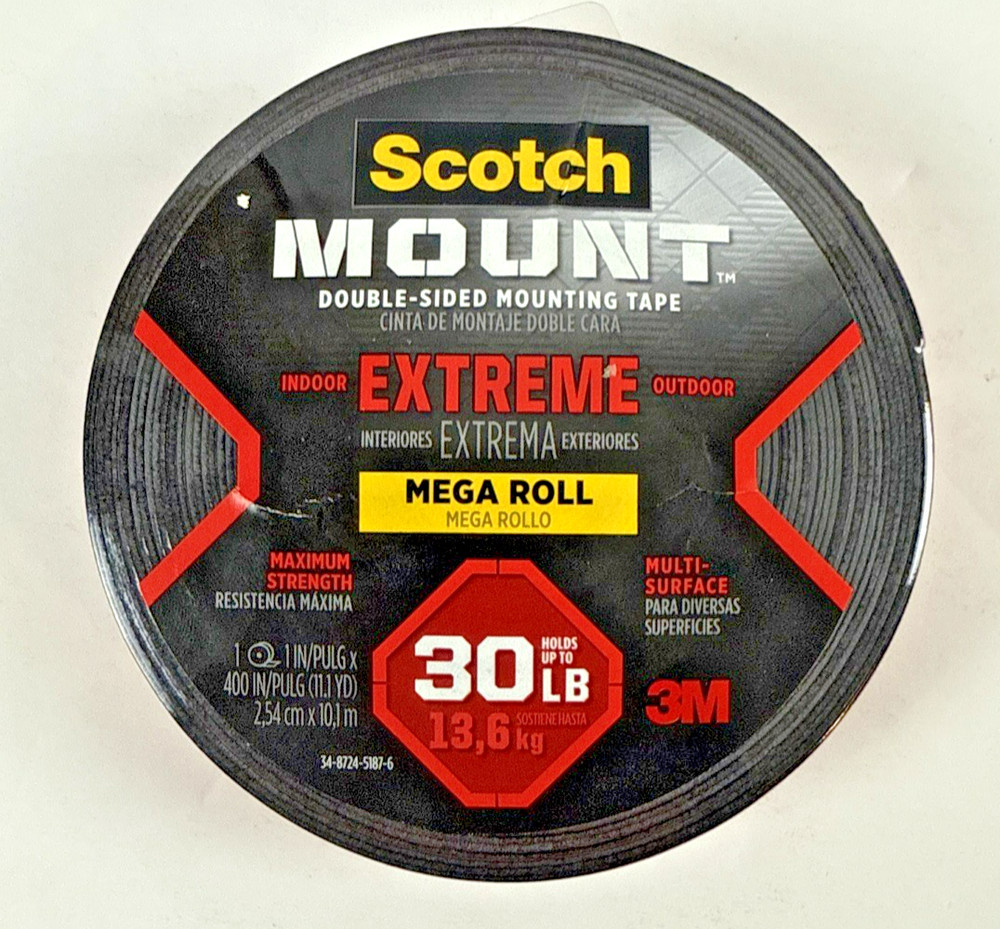 NEW SEALED 3M Scotch-Mount Extreme Foam Tape 414H 1″x400″ 30lb FREE SHIP
