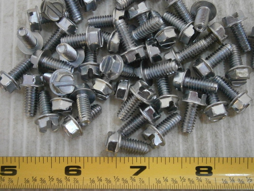 Mach Screws 12/24 x 1/2 Slot Hex Washer Head Steel Zinc Taptite lot of 50 #485