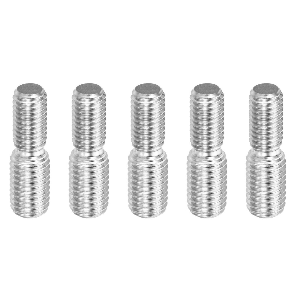 M10x20mm to M12x20mm Double End Threaded Stud Screw Bolt, 5 Pack 304 Stainles…