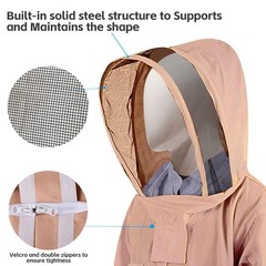 Professional Full Beekeeping Suit Protective Bee Heavy Duty with Gloves XXL NEW
