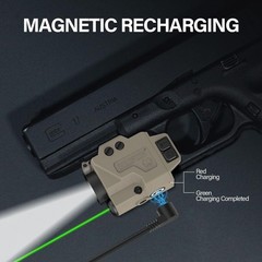 SOLOFISH Low Profile Beams for Guns, Magnetic 650lm Green Laser Light Combo