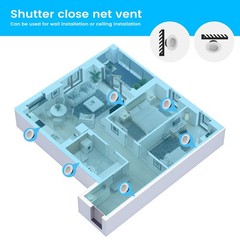 4 Inch Soffit Vents Round Vent Cover with Built-in Fly Screen for 1pack 100mm