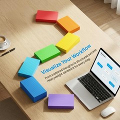 Colored Index Cards 3×5 Inches, 300 Count Neon 3 x 5, Colors—6 Colors