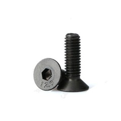 M7-1.0 Black 12.9 Steel Hex Socket Bolts Countersunk Flat Head Screws