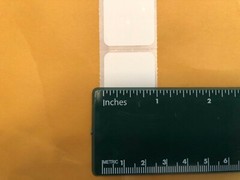 100 pieces Adhesive blank white scrap labels, 2″x1″ synthetic material 
