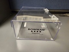 Bowman Eyewear Dispensers. Holds 6 Pair, Clear Polyethylene. 3 1/2in H x 9 1/4 W