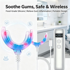 Red Light Therapy for Gums Health Red & Blue 16 LED Portable Personal Oral Care