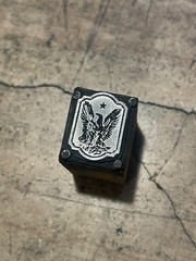 Printing Letterpress Print Block Patriotic Eagle Ornament USA (2635)