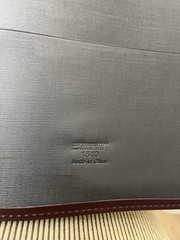 NOS Samsill 1513 Burgundy 3 Ring 1″ Binder Faux Leather Gold Hardware Made USA