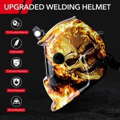 TRQWH True Color Welding Helmet with Light & Multipurpose Gear Bag, 1/1/1/2