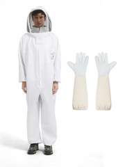 Sting Proof Bee Suit Full Body with Ventilated Hood & Gloves XL | Polycotton Uni