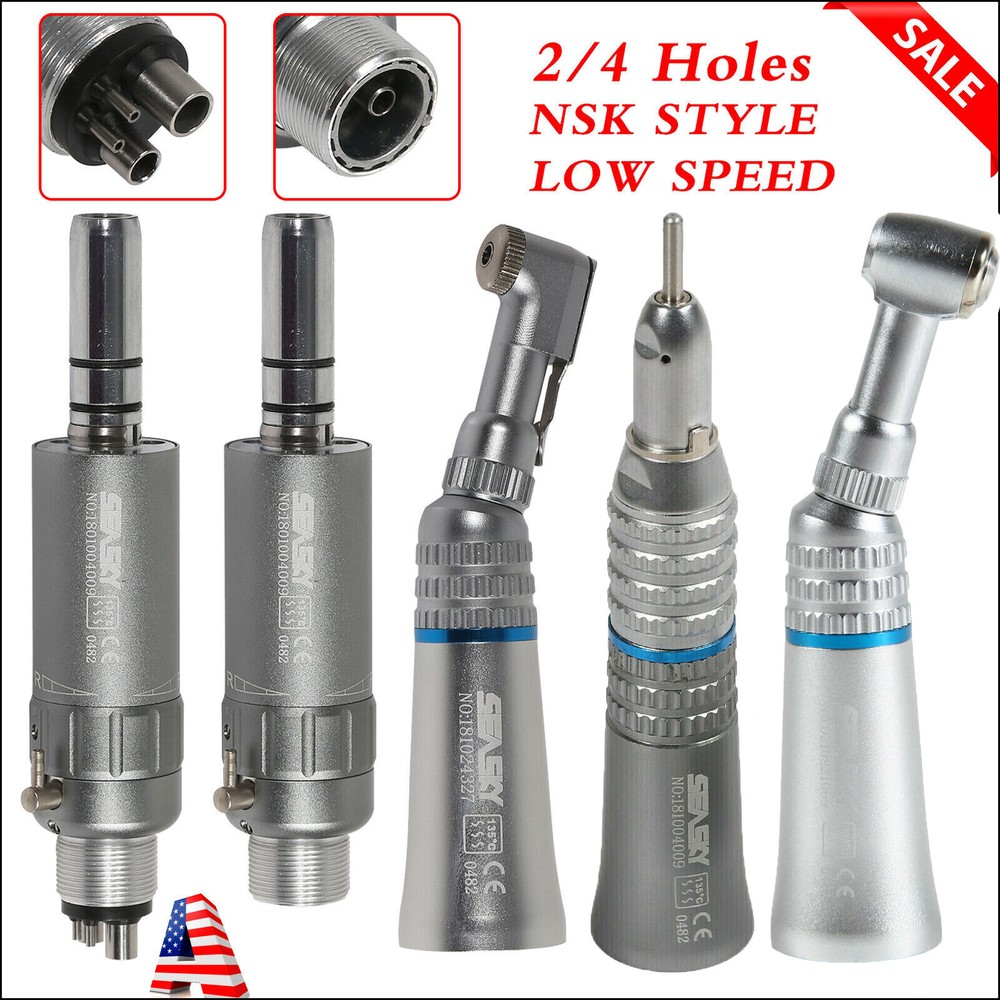 Dental Slow Low Speed Handpiece Straight Contra Angle Air Motor 2/4 ns NSK Style