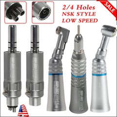 NSK Style Dental Low Speed Handpiece Straight Contra Angle Air Motor 1:1 sa