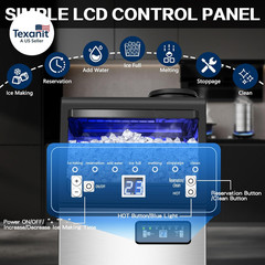 Commercial Ice Maker Machine 110LBS/24H, Undercounter or Freestanding Ice Machin