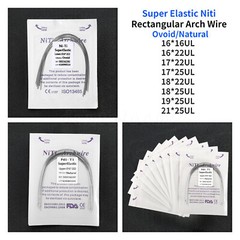 Dental Orthodontic Super Elastic Niti Rectangular Arch Wire Ovoid/Nature Form SA