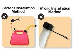 Gas Can Spout Replacement Old Style Flexible Pour Nozzle with Gaskets Vent Ca…