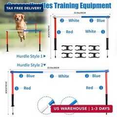 6 Pcs Pole Bending Poles for Horses with Bag, 6FT Adjustable Poles Training Equi