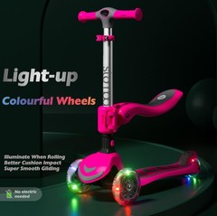 Scooter Kids 3 Years with Seat, Folding Children Scooter 3 Wheels LED Flash Light,…