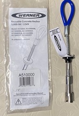 Werner Reusable Concrete Anchor 5000lb Model A510000