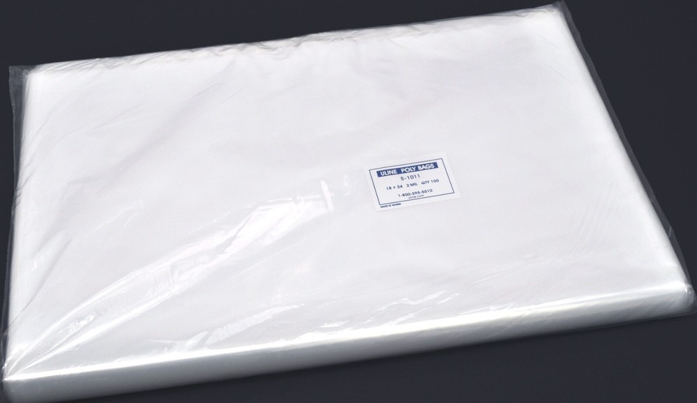 Medium Size CLEAR FLAT POLY BAG 11 x 15, 12 x 16, 14″ x 16″ 20 pcs, 18 x 24 10pc