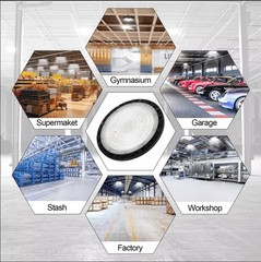 2 Pack 100W UFO Led High Bay Light Shop Industrial Commercial Factory Warehouse