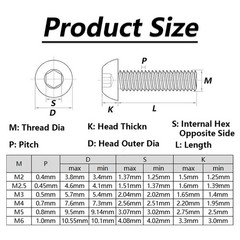 10Pcs M5x30 Hex Titanium Bolts 3.0 Driver