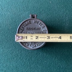 Vintage Neptune TRIDENT Water Meter, Gallons, Brass/Bronze, New York, USA
