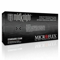 Microflex MK296XL Midknight Black Nitrile Powder-Free Gloves-XL Extra Large-Case