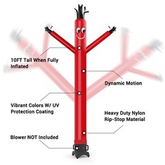 MOUNTO 8ft Air Inflatable Dancer Replacement – Dancer Only, Blower Not Included!
